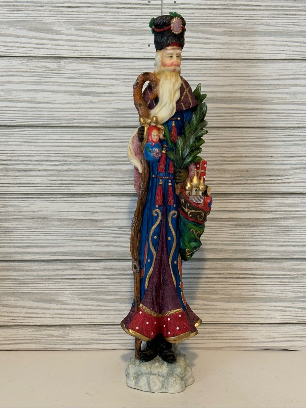 1999 Lennox Pencil Santa Czar Of Christmas 13.5” Figure Ded Moroz Russian Decor